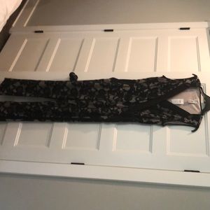 Cache Black lace pants romper